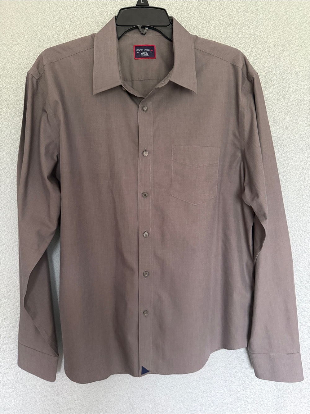 UNTUCKit Wrinkle Free Button Down Shirt 100% Cotton in Large